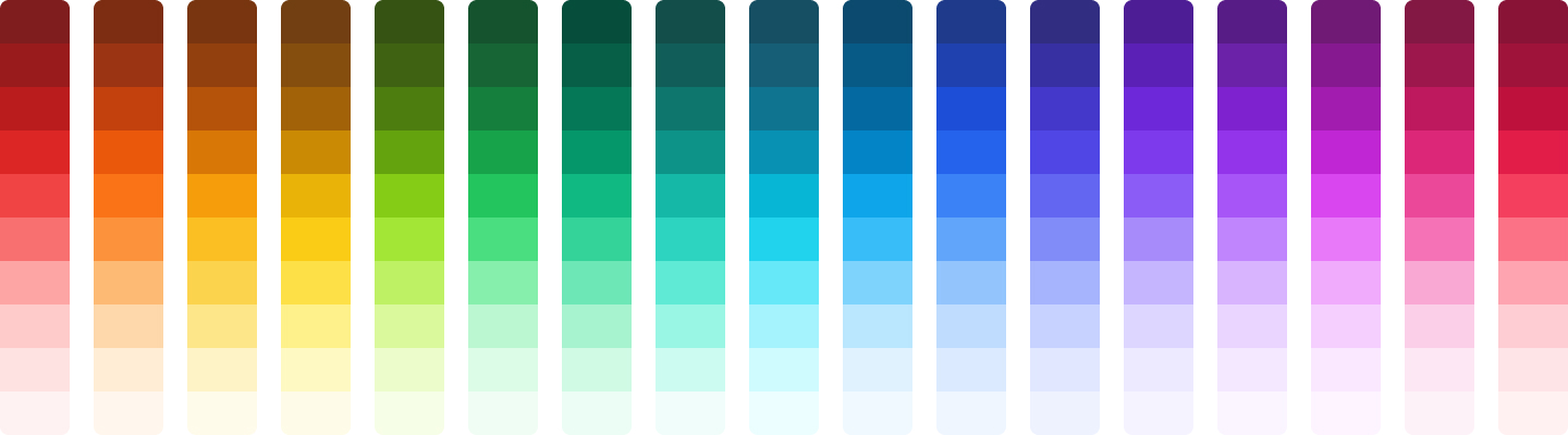 Nueva paleta de colores de Tailwind CSS